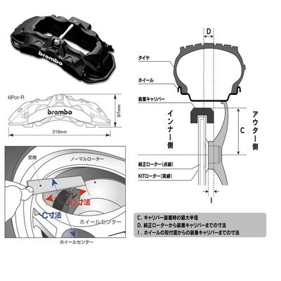 フロント Brembo 6Pot Type-R 380φ LEXUS RX 450h/200t | Biot