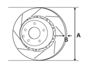 ノーマルローターから計測するとわかるBremboキャリパー装着位置 1