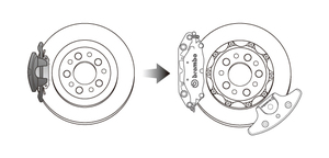 リア Brembo 4Pot Modena 355φサイドキャリパー付 Lotus Esprit